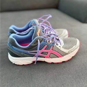 ASICS Women's Gel-Contend 4 Running Shoes - Gray and Pink. Size 10